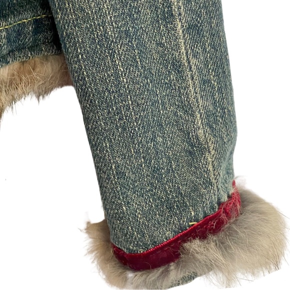 Rubber Doll Jean Jacket with Lace, Fur and Ribbon Trim! I’ve added a free top! - Picture 6 of 14